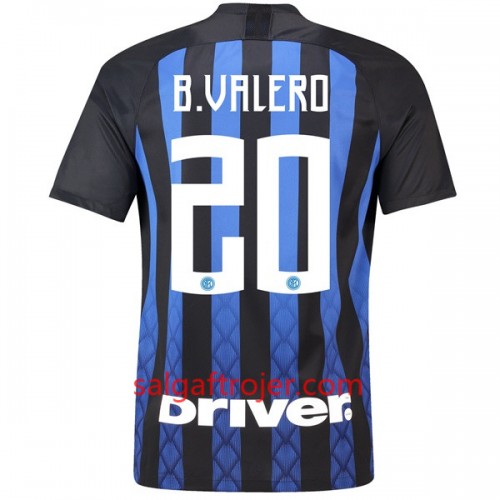 Inter Milan Fodboldtrøjer B.Valero 20 Hjemmebanesæt 2018/19 Kort ærmer Inter Milan Fodboldtrøjer B.Valero 20 Hjemmebanesæt 2018/19 Kort ærmer